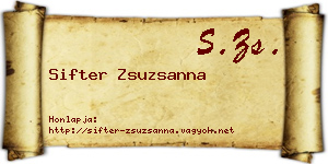 Sifter Zsuzsanna névjegykártya
