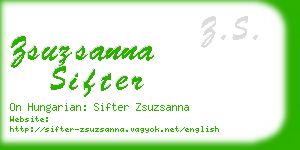 zsuzsanna sifter business card